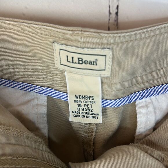 LL Bean Khaki Skirt Size 16 Petite - Picture 6 of 6